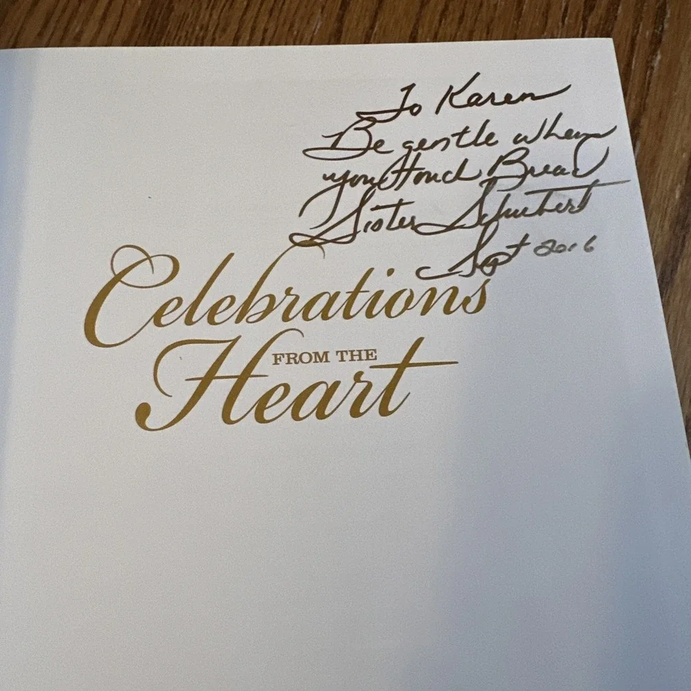Celebrations from the Heart SIGNED by Sister Schubert Barnes Betty Sims Cookbook